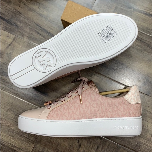 MICHAEL KORS POPPY LACE UP MINI MK LOGO PVC BALLET - Picture 4 of 16